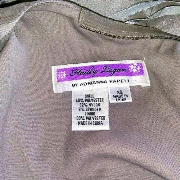 HAILEY LOGAN Silver Ruffled One Shoulder Metallic Cocktail Dress - Picture 3 of 4